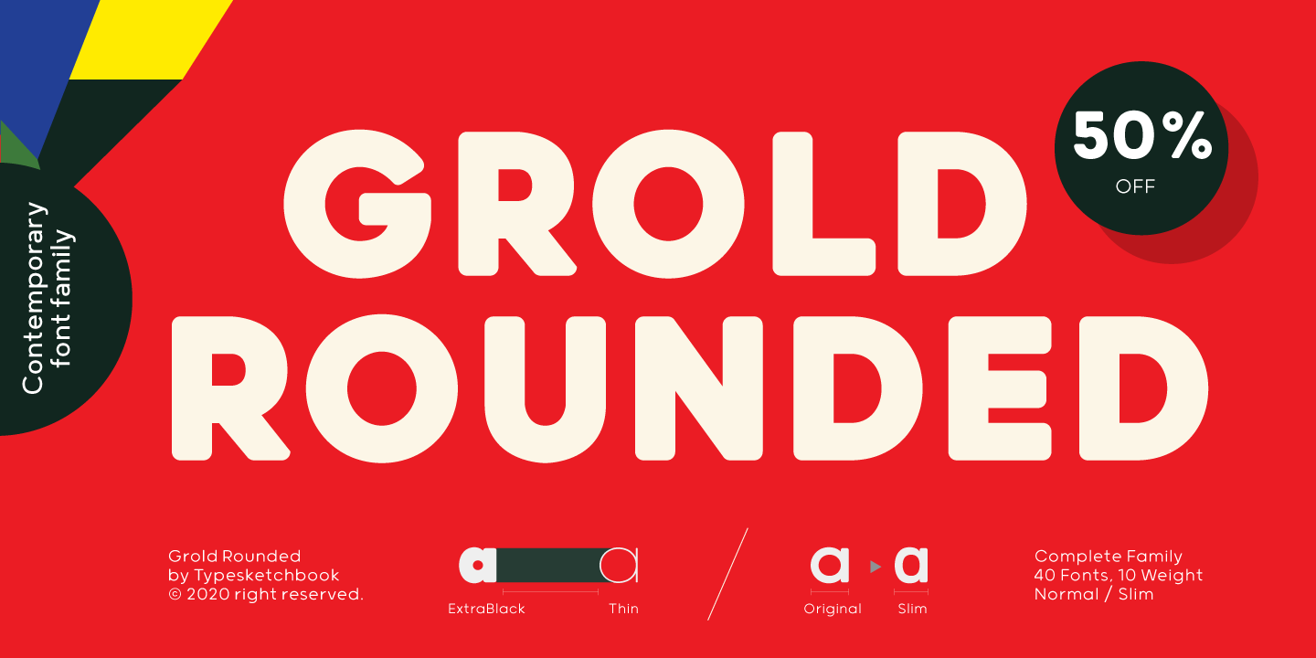 Beispiel einer Grold Rounded Slim Light Italic-Schriftart